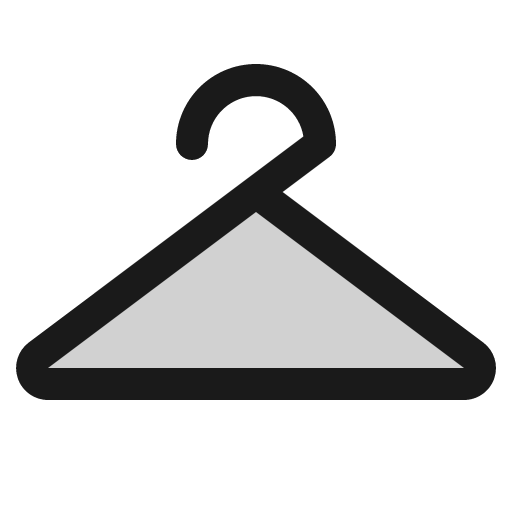 Coat hanger duotone icon, two-tone style, from Phosphor