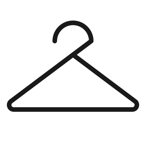 Coat hanger thin icon, thin style, from Phosphor