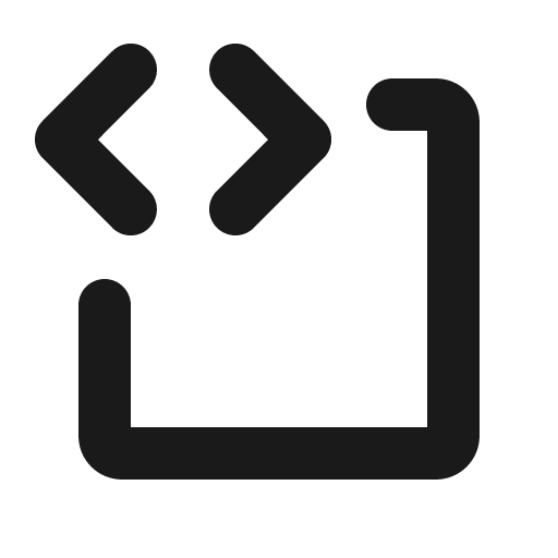Code block bold icon, bold style, from Phosphor