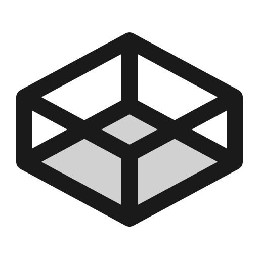 Codepen logo duotone icon, two-tone style, from Phosphor