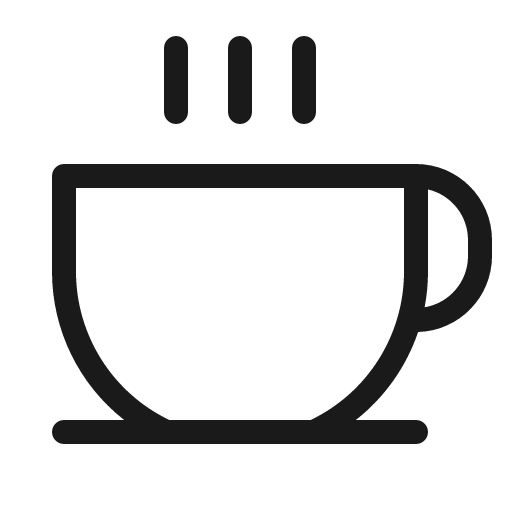Coffee light icon, light style, from Phosphor