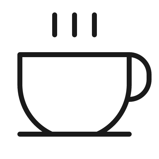 Coffee thin icon, thin style, from Phosphor