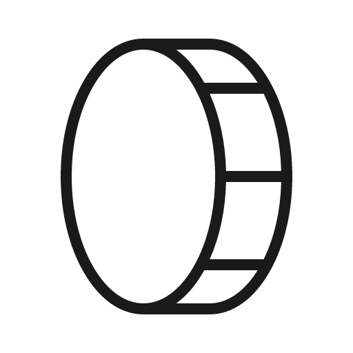 Coin vertical thin icon, thin style, from Phosphor