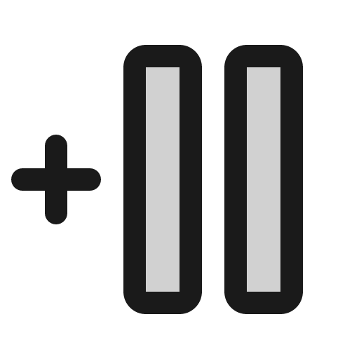 Columns plus left duotone icon, two-tone style, from Phosphor