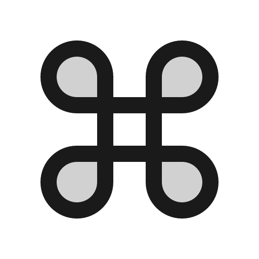 Command duotone icon, two-tone style, from Phosphor