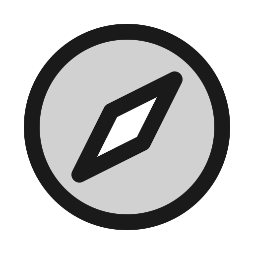 Compass duotone icon, two-tone style, from Phosphor