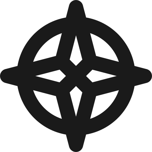 Compass rose bold icon, bold style, from Phosphor