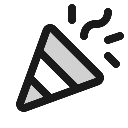 Confetti duotone icon, two-tone style, from Phosphor