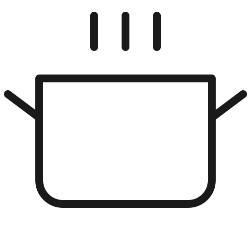 Cooking pot thin icon, thin style, from Phosphor