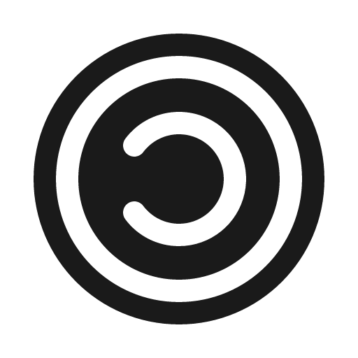 Copyleft fill icon, filled style, from Phosphor