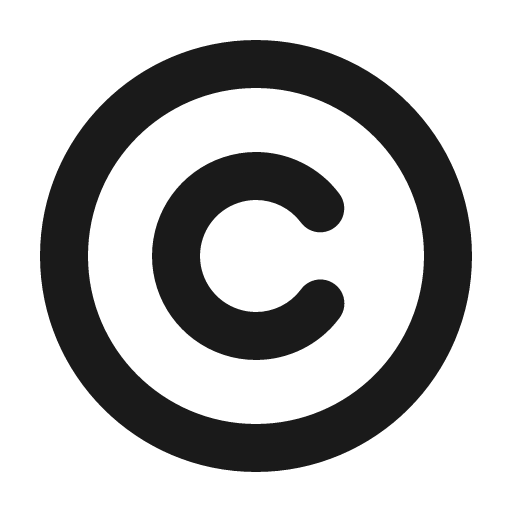Copyright bold icon, bold style, from Phosphor