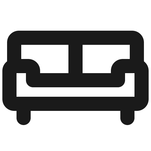 Couch bold icon, bold style, from Phosphor