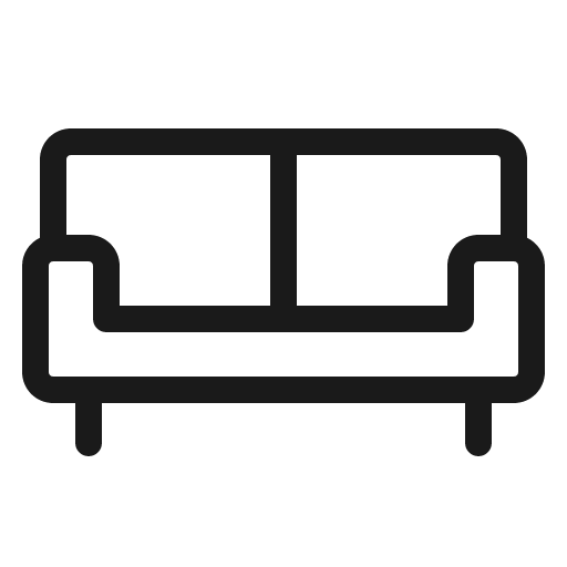 Couch light icon, light style, from Phosphor