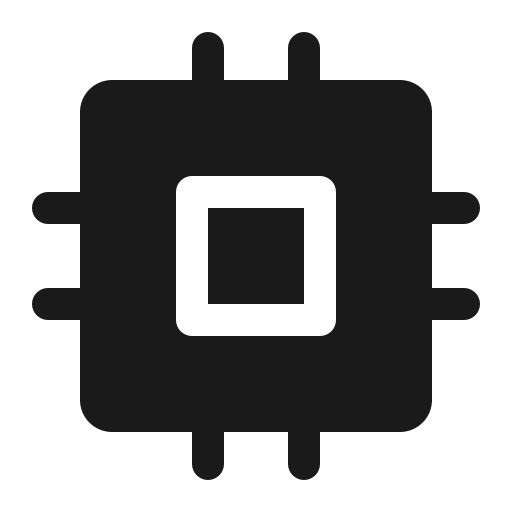 Cpu fill icon, filled style, from Phosphor