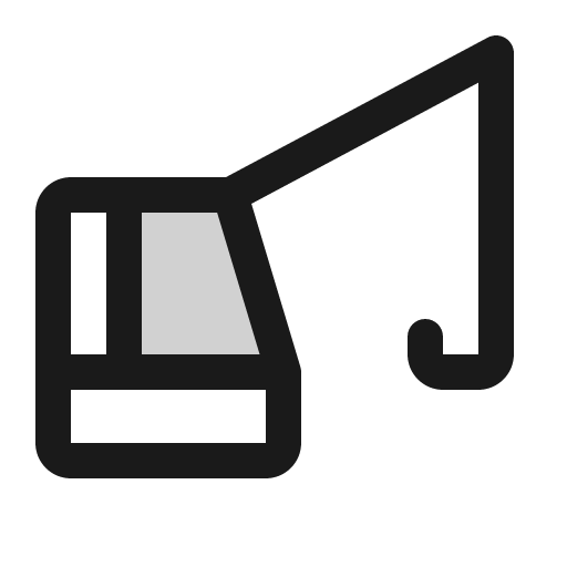 Crane duotone icon, two-tone style, from Phosphor