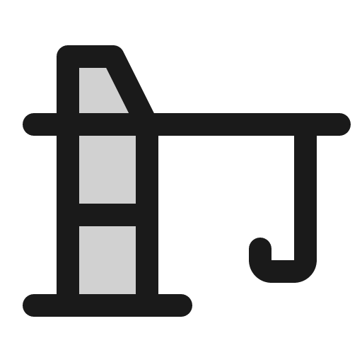 Crane tower duotone icon, two-tone style, from Phosphor
