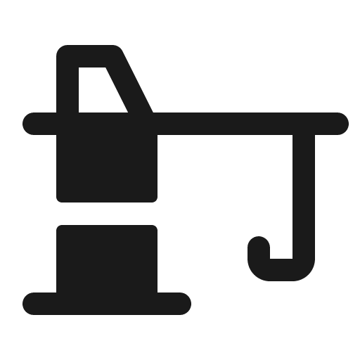 Crane tower fill icon, filled style, from Phosphor