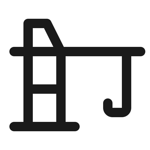Crane tower icon, solid style, from Phosphor