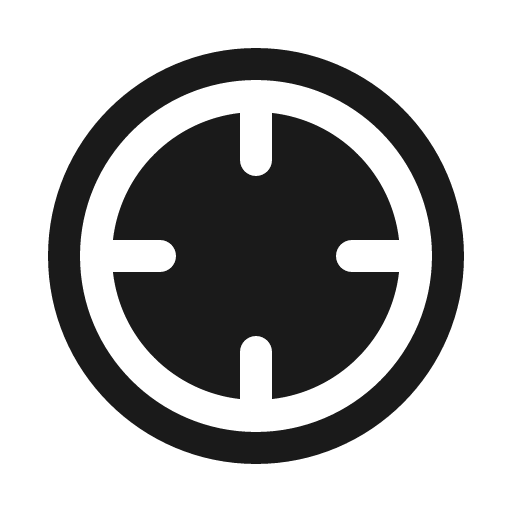 Crosshair simple fill icon, filled style, from Phosphor