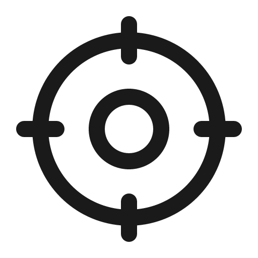 Crosshair icon, solid style, from Phosphor