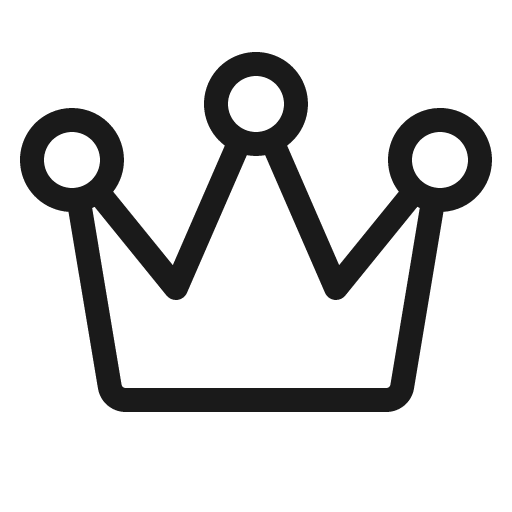 Crown light icon, light style, from Phosphor