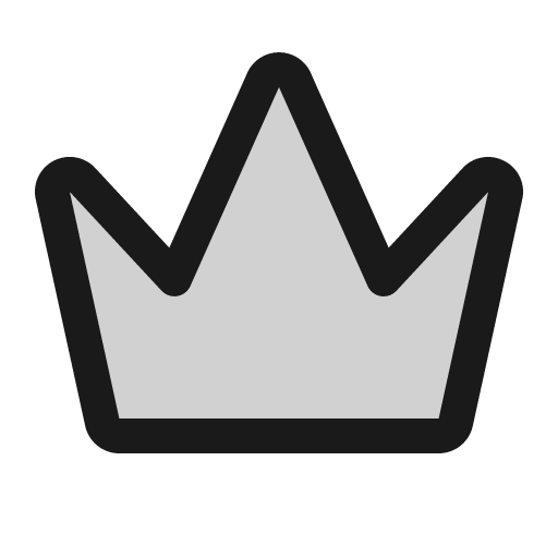 Crown simple duotone icon, two-tone style, from Phosphor