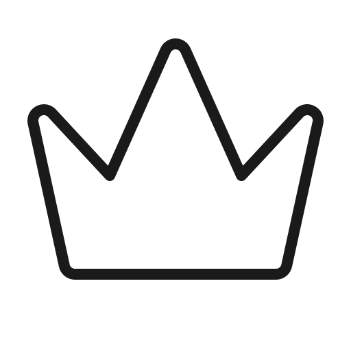 Crown simple thin icon, thin style, from Phosphor