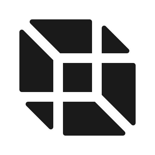 Cube transparent fill icon, filled style, from Phosphor