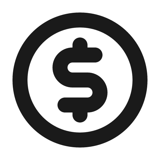 Currency circle dollar bold icon, bold style, from Phosphor