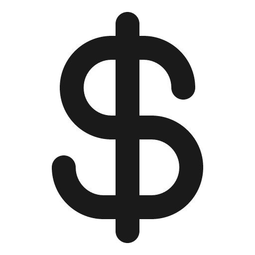Currency dollar bold icon, bold style, from Phosphor