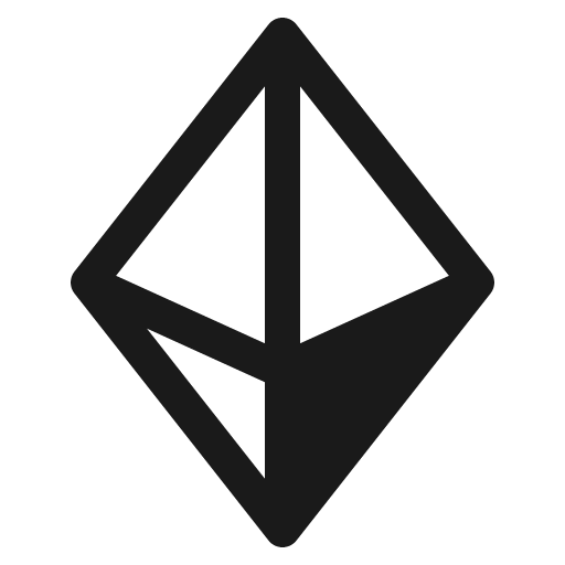 Currency eth fill icon, filled style, from Phosphor