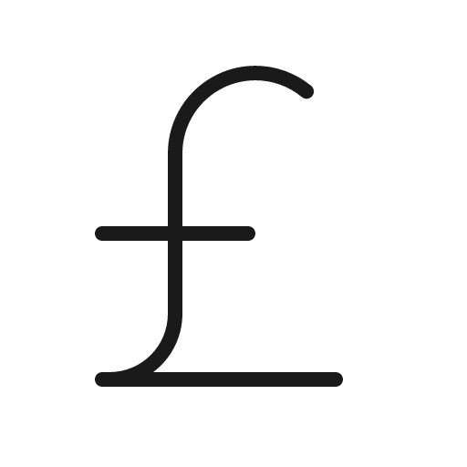 Currency gbp thin icon, thin style, from Phosphor