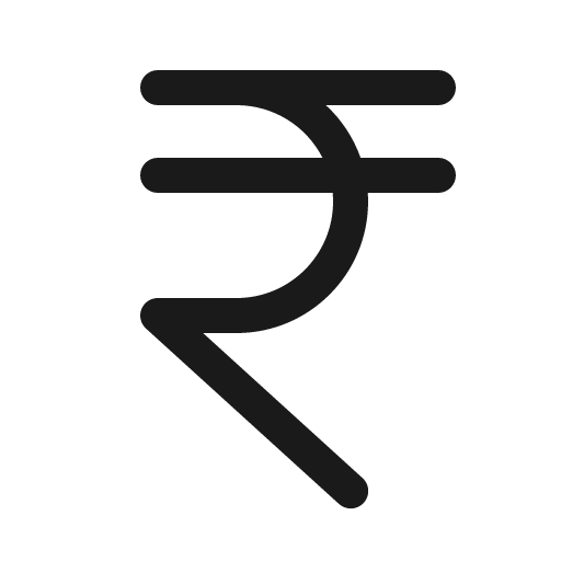 Currency inr icon, solid style, from Phosphor