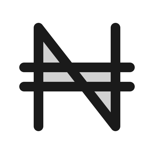 Currency ngn duotone icon, two-tone style, from Phosphor
