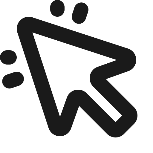 Cursor click bold icon, bold style, from Phosphor