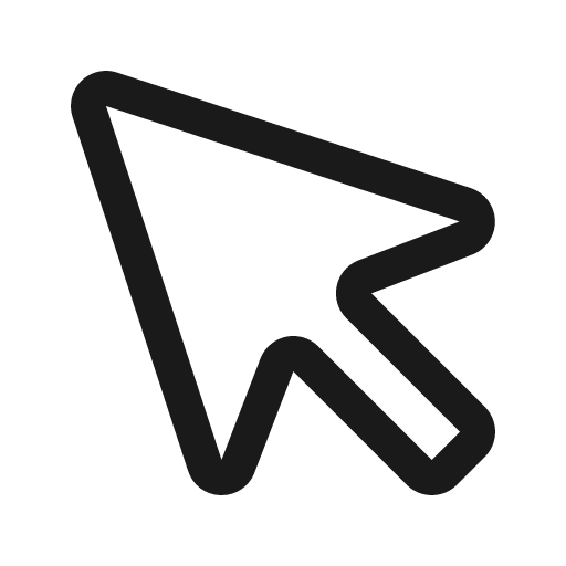 Cursor icon, solid style, from Phosphor