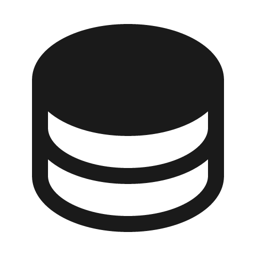 Database fill icon, filled style, from Phosphor
