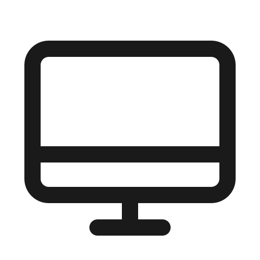Desktop icon, solid style, from Phosphor