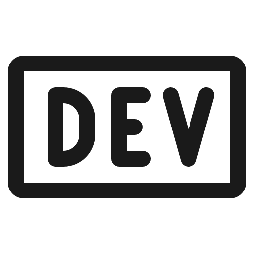 Dev to logo icon, solid style, from Phosphor