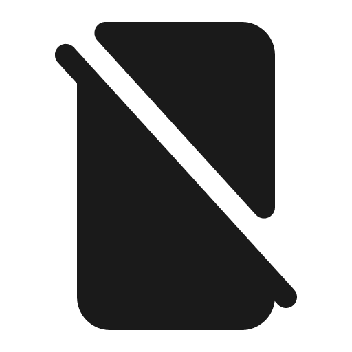 Device mobile slash fill icon, filled style, from Phosphor