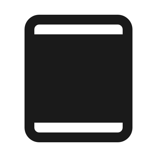Device tablet fill icon, filled style, from Phosphor