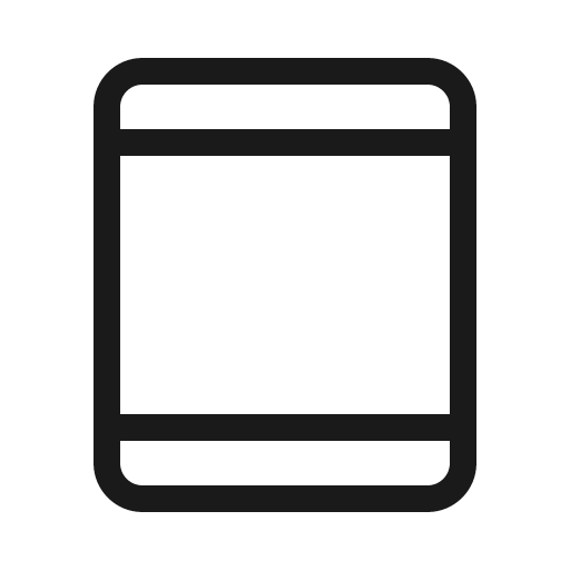 Device tablet light icon, light style, from Phosphor