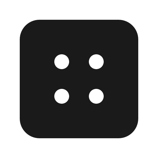 Dice four fill icon, filled style, from Phosphor