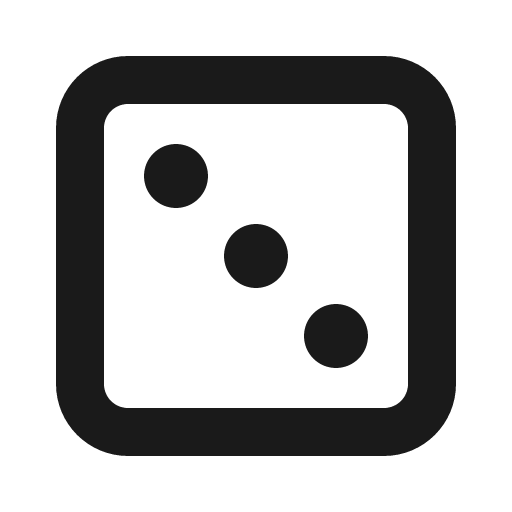Dice three bold icon, bold style, from Phosphor