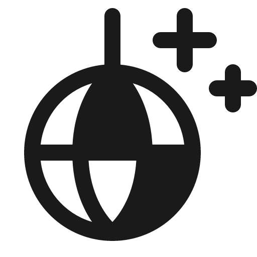Disco ball fill icon, filled style, from Phosphor