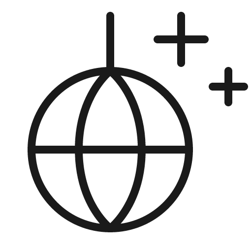 Disco ball thin icon, thin style, from Phosphor