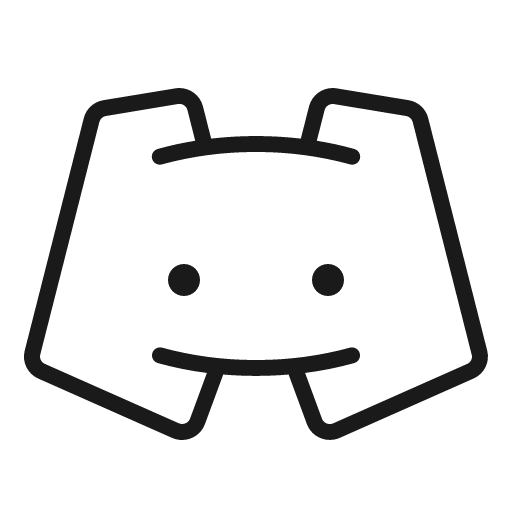Discord logo thin icon, thin style, from Phosphor