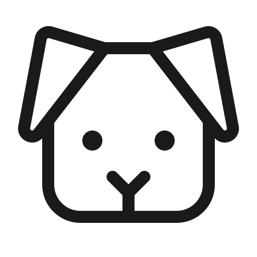 Dog light icon, light style, from Phosphor