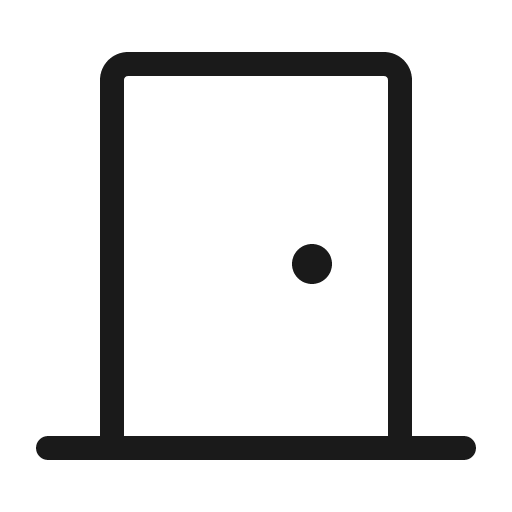Door light icon, light style, from Phosphor