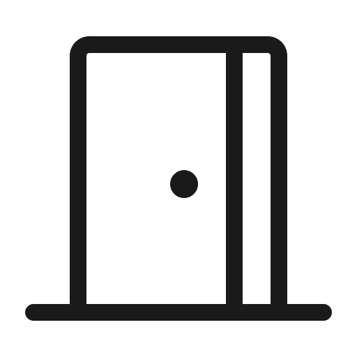 Door open light icon, light style, from Phosphor